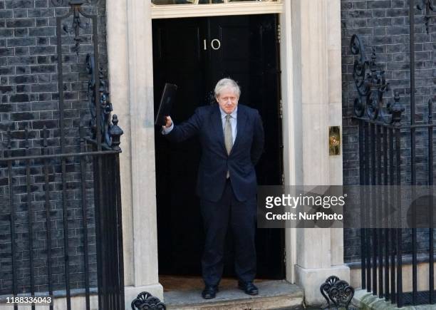 Prime Minister Boris Johnson at No10 Downing Street after winning UK General Election London, UK. 13th Dec, 2019.