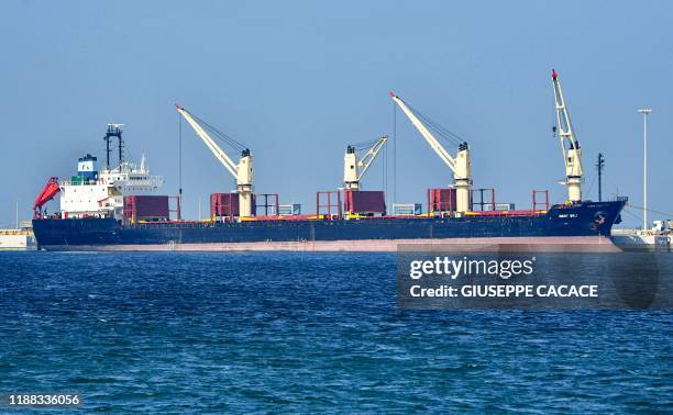 This picture taken on December 11 shows an oil tanker at the port of Ras al-Khair, about 185 kilometres north of Dammam in Saudi Arabia's eastern...