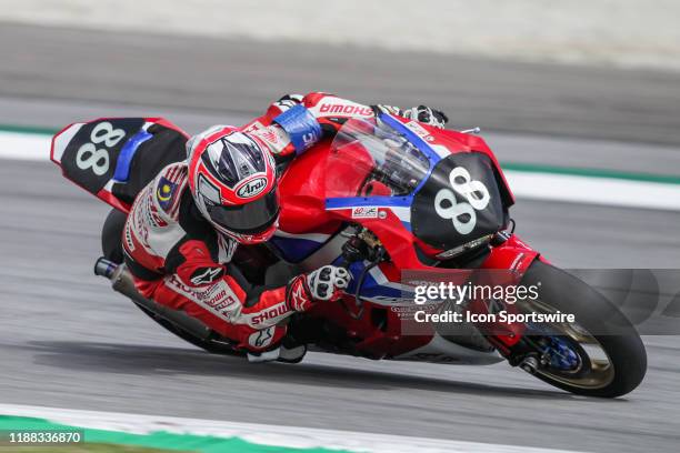 Zaqhwan Zaidi of Honda Asia Dream Racing with SHOWA in action during qualifying session of the FIM EWC - The Sepang 8 hours Endurance Race on...