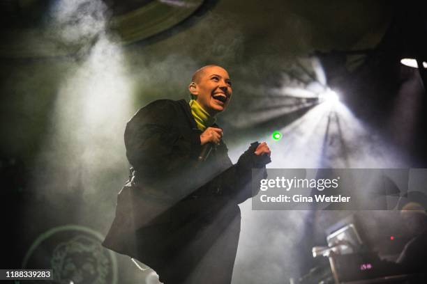 British singer Bishop Briggs performs live on stage at a concert at Metropol Theater on December 13, 2019 in Berlin, Germany.