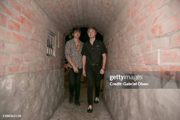 Sam Golbach and Colby Brock attend the MetaLife Launch Influencer Dinner at Bacari W 3rd on November 17, 2019 in Los Angeles, California.