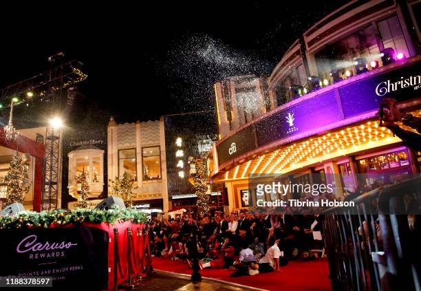 General view of the audience at Christmas at The Grove: A Festive Tree Lighting celebration at The Grove on November 17, 2019 in Los Angeles,...