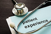 Patient experience report and medical stethoscope.