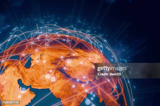 Asia Map Dots Photos and Premium High Res Pictures - Getty Images