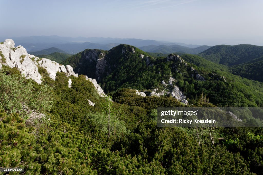 The Dinaric Ranges Dinaric Alps Mountain Range Views From Veliki Risnjak Peak High-Res ...
