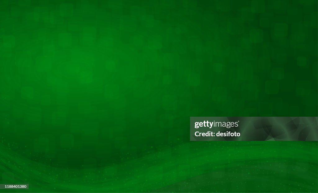 Een horizontale creatieve groen gekleurde zelf gekarteld/geruit achtergrond-vector illustratie met glittery Golf patroon