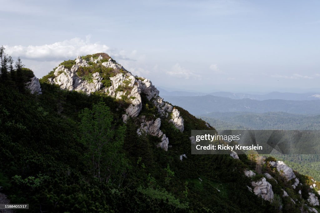 The Dinaric Ranges Dinaric Alps Mountain Range Views From Veliki Risnjak Peak High-Res ...