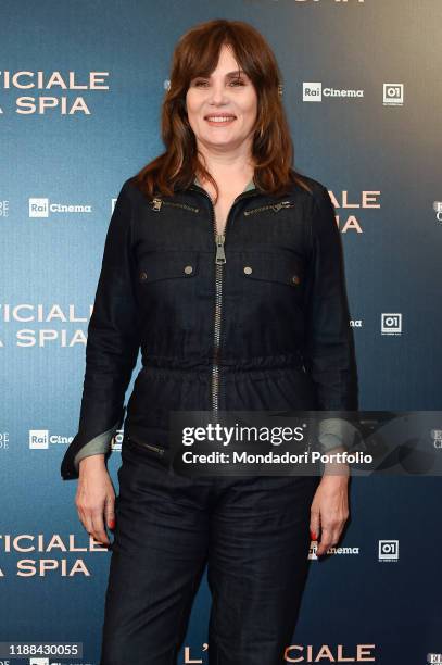 French actress Emmanuelle Seigner during photocall for the presentation of the film L'ufficiale e la spia at Teatro Eliseo. Rome , November 18th, 2019