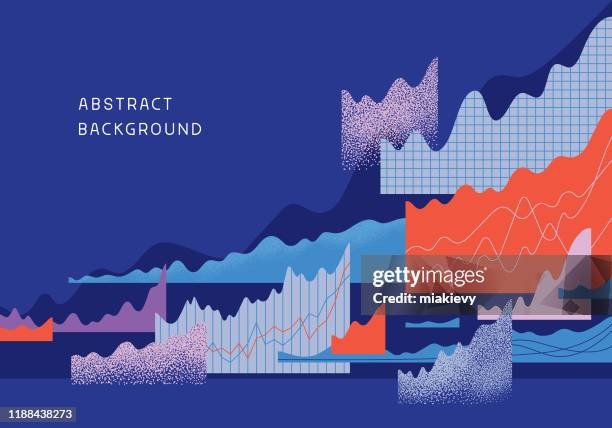 ilustrações de stock, clip art, desenhos animados e ícones de abstract finance background - gráfico de linhas