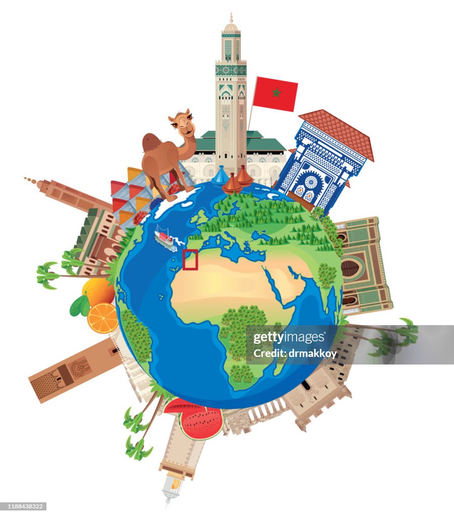 Morocco, Casablanca, Rabat, Fes, Sale, Marrakesh, Agadir, Tangier, Meknes, Oujda-Angad, Al Hoceima, Kenitra, Tetouan, Temara, Safi, Mohammedia, Khouribga, Hassan 2 Mosque, Mosque Al Fadila, Tower Hassan, Rabat, Volubilis, Bab Mansour Gate, Meknes