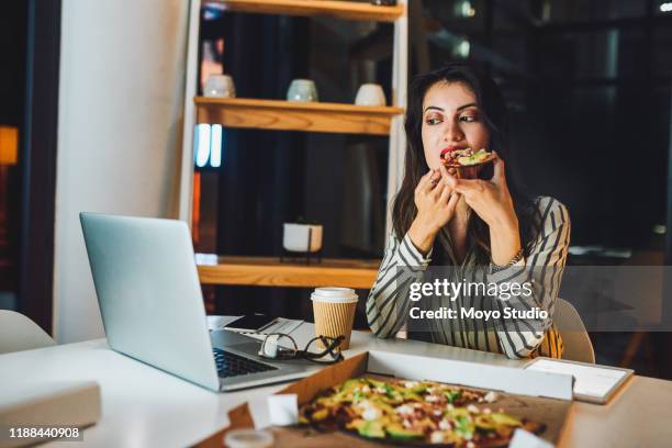 whatever happens tonight, there's always pizza - snack stock pictures, royalty-free photos & images