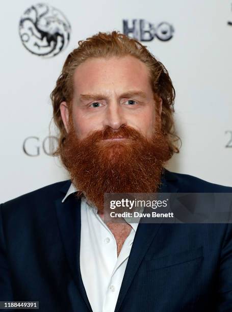 Kristofer Hivju attends "Game Of Thrones: A Celebration" at BFI Southbank on November 18, 2019 in London, England.