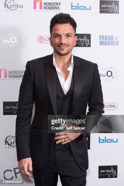 Peter Andre attends the Nordoff Robbins Boxing Dinner 2019 on November 18, 2019 in London, England.