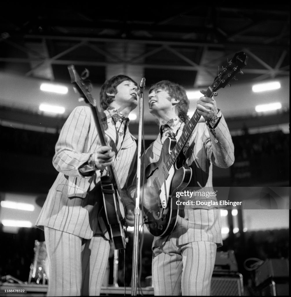 The Beatles Perform Onstage At Olympia Stadium