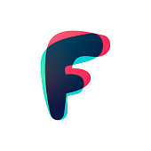 Overlapping gradient letter F logotype.