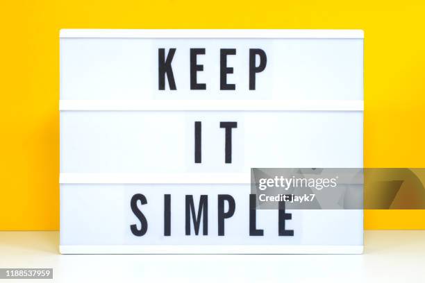 keep it simple - einfachheit stock-fotos und bilder