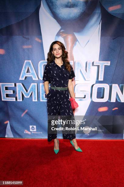 Actress Lyndsy Fonseca attends the Premiere of Agent Emerson at iPic Theater on November 18, 2019 in Los Angeles, California.