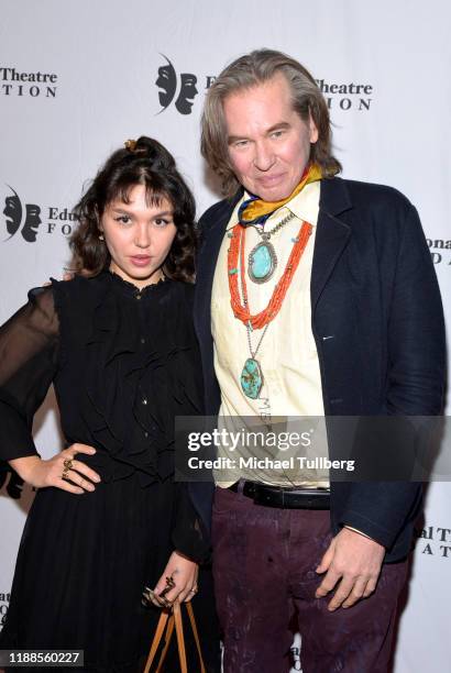 Actors Mercedes Kilmer and Val Kilmer attend the 2019 annual Thespians Go Hollywood Gala at Avalon Hollywood on November 18, 2019 in Los Angeles,...