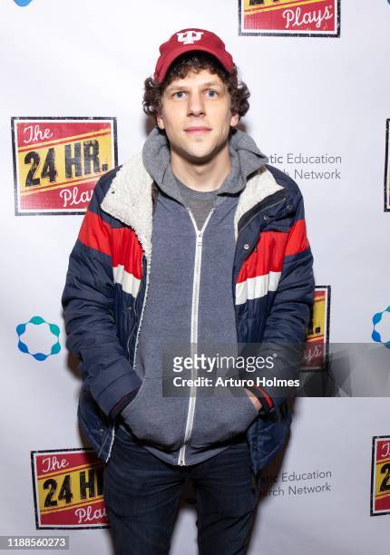 Jesse Eisenberg attends The 24 Hour Plays Broadway Gala at Laura Pels Theatre at the Harold & Miriam Steinberg Center for on November 18, 2019 in New...