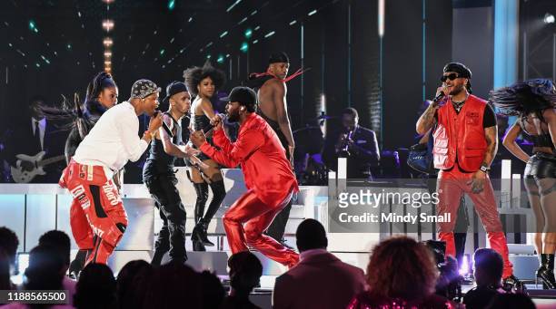 The Chicago Kid, Luke James and Ro James perform during the 2019 Soul Train Awards at the Orleans Arena on November 17, 2019 in Las Vegas, Nevada.