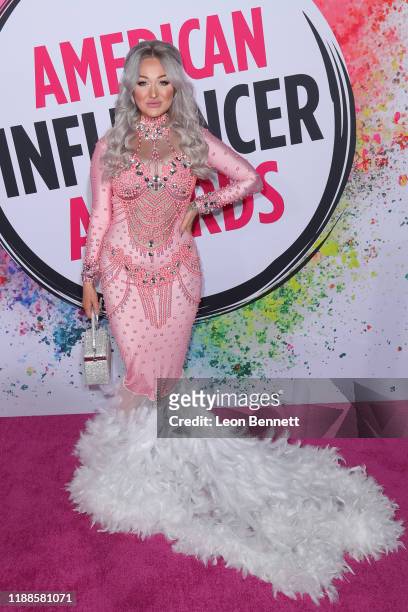 Kirsty Meakins attends 2019 American Influencer Awards at Dolby Theatre on November 18, 2019 in Hollywood, California.