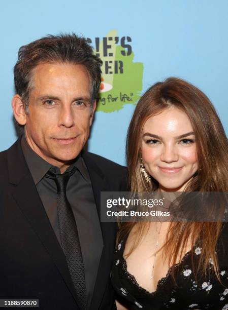 Honoree Ben Stiller and daughter Ella Stiller pose at the 2019 Rosie's Theater Kids Fall Gala at The New York Marriott Marquis on November 18, 2019...