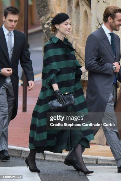 Beatrice Borromeo arrives at the Monaco Cathedral during the Monaco National Day Celebrations on November 19, 2019 in Monte-Carlo, Monaco.