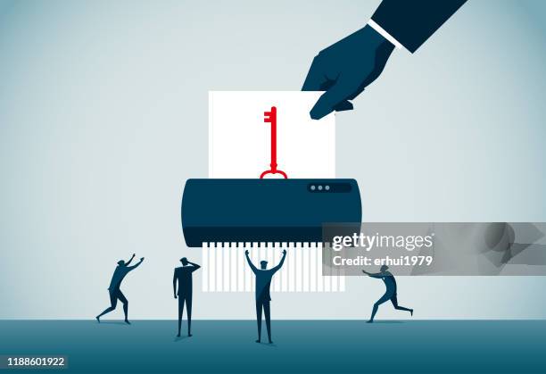 failure - document shredding stock illustrations