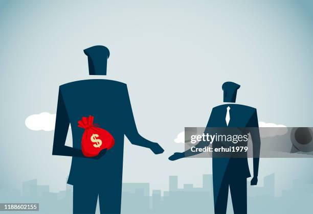 bribing - corruption stock illustrations