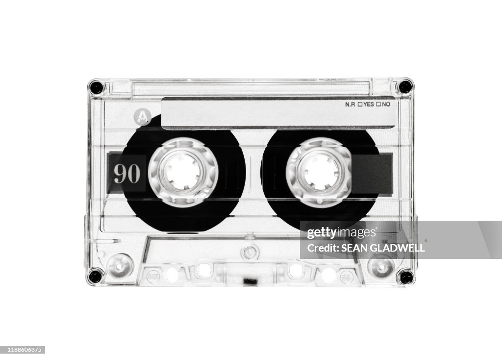 Cassette tape black and white