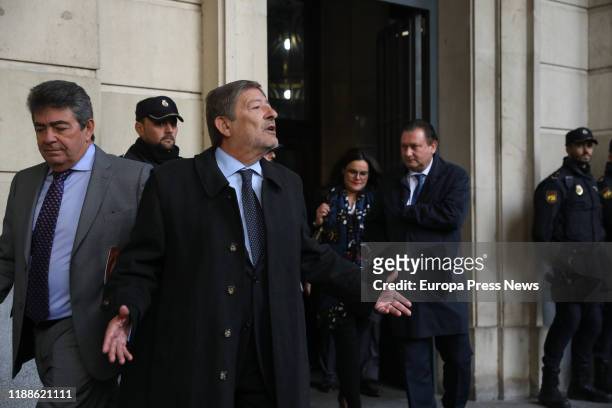 The former general director of Employment of Andalucia, Francisco Javier Guerrero, is seen leaving the Sevilla High Court for the trial about ‘ERE’...