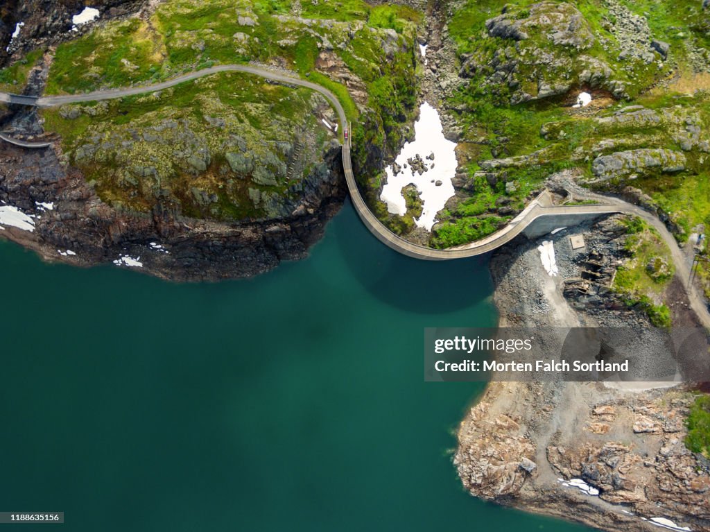 Aerial View Of A Scenic Route In Røldal Norway High-Res Stock Photo ...