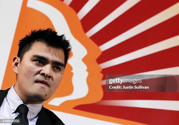 Former Washington Post and San Francisco Chronicle reporter Jose Antonio Vargas speaks at the Commonwealth Club of California on July 11, 2011 in San...