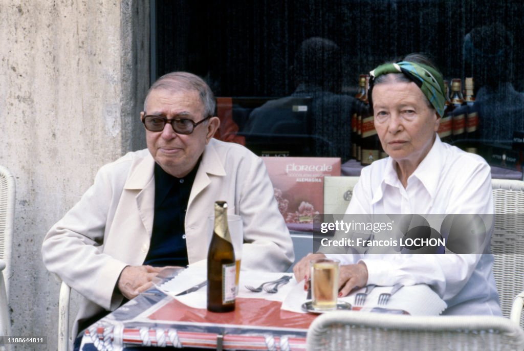 Jean-Paul Sartre et Simone de Beauvoir en 1978