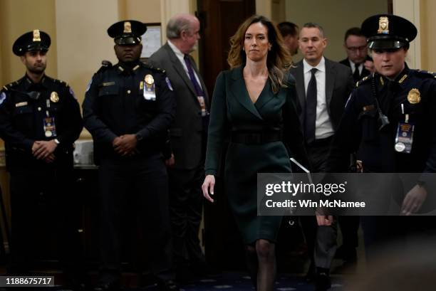 Jennifer Williams, adviser to Vice President Mike Pence for European and Russian affairs, returns after a short break to testify before the House...
