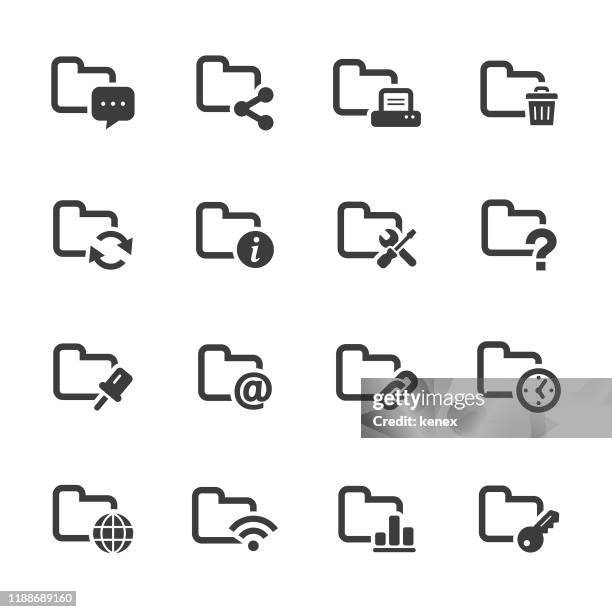ilustrações de stock, clip art, desenhos animados e ícones de files and document web icons set - sala de arquivos