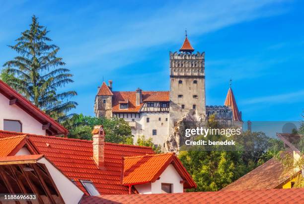 bran castle in transylvania romania - bran castle stock pictures, royalty-free photos & images