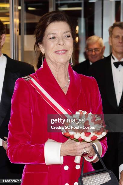 Princess Caroline of Hanover attends the gala at the Opera during Monaco National Day celebrations on November 19, 2019 in Monte-Carlo, Monaco.