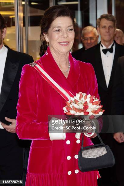 Princess Caroline of Hanover attends the gala at the Opera during Monaco National Day celebrations on November 19, 2019 in Monte-Carlo, Monaco.