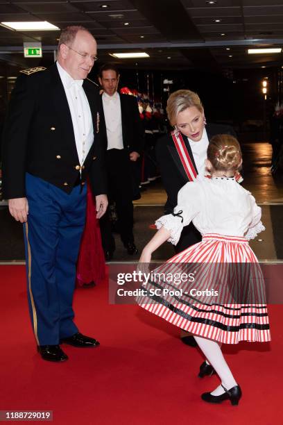 Prince Albert II of Monaco and Princess Charlene of Monaco attend the gala at the Opera during Monaco National Day celebrations on November 19, 2019...