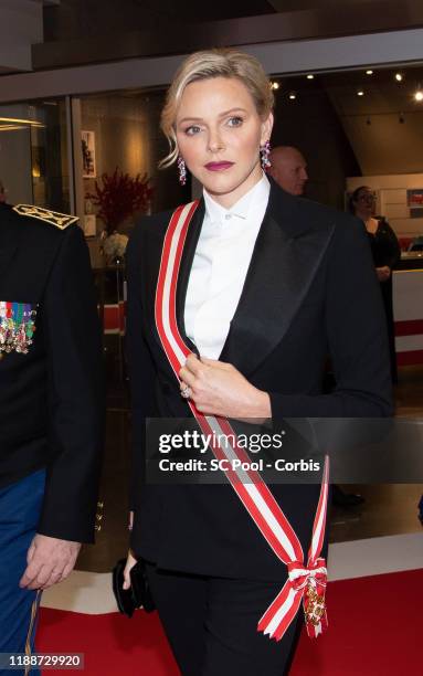 Princess Charlene of Monaco attends the gala at the Opera during Monaco National Day celebrations on November 19, 2019 in Monte-Carlo, Monaco.