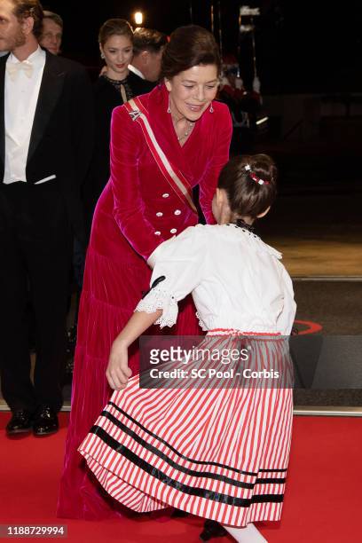 Princess Caroline of Hanover attends the gala at the Opera during Monaco National Day celebrations on November 19, 2019 in Monte-Carlo, Monaco.