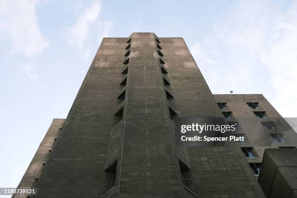 The Metropolitan Correctional Center, which is operated by the Federal Bureau of Prisons, stands in lower Manhattan on November 19, 2019 in New York...