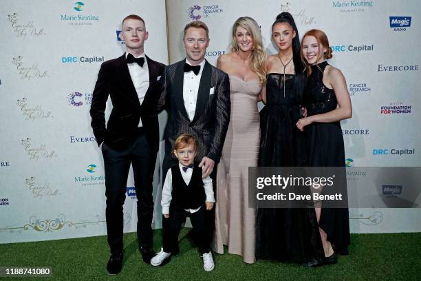 Jack Keating, Cooper Keating, Ronan Keating, Storm Keating, Missy Keating and Ally Keating attend the 13th annual Emeralds & Ivy Ball in partnership...