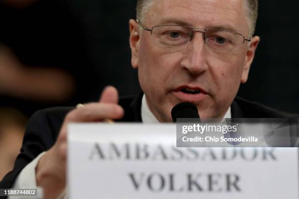 Former State Department special envoy to Ukraine Kurt Volker testifies before the House Intelligence Committee in the Longworth House Office Building...