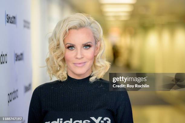 Host Jenny McCarthy as Rapper LL Cool J visits "The Jenny McCarthy Show" at SiriusXM Studios on November 19, 2019 in New York City.