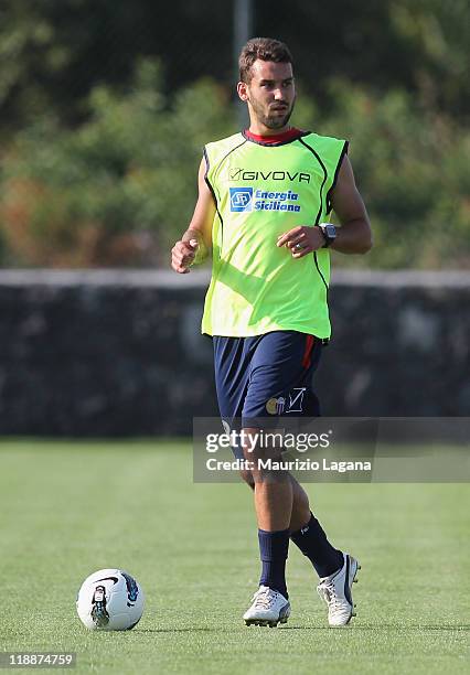 Blazej Augustyn of Catania during preseason training session on July 11, 2011 in Catania, Italy.