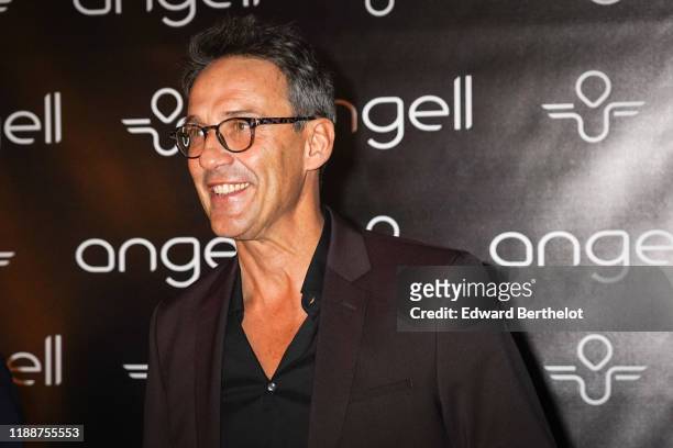 Julien Courbet, French journalist and TV host, attends the "Angell" Launch Party at the Bridge on November 19, 2019 in Paris, France.