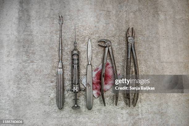old medical instruments - ancient symbols of protection stock pictures, royalty-free photos & images