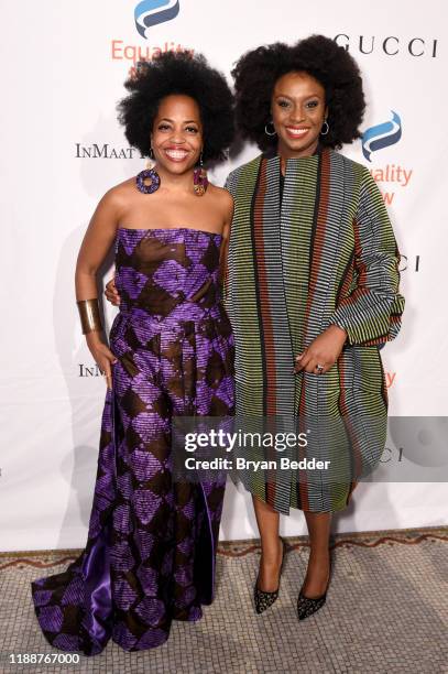 Rhonda Ross Kendrick and Chimamanda Ngozi Adichie attend the annual Make Equality Reality Gala hosted by Equality Now on November 19, 2019 in New...